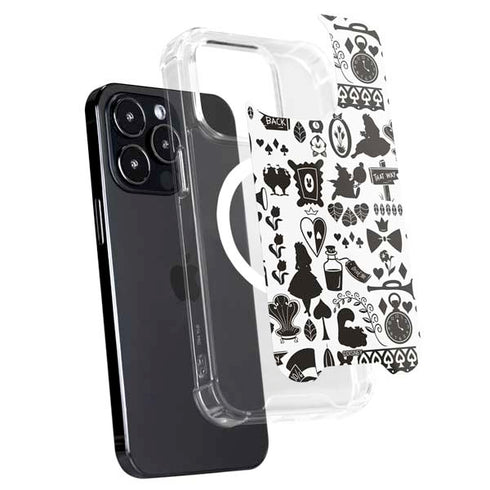 Disney Alice in Wonderland (animated) Silhouette Pattern iPhone 16 Pro MagSafe Case