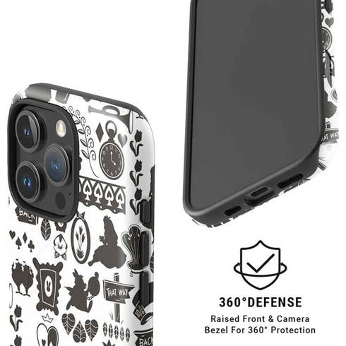 Disney Alice in Wonderland (animated) Silhouette Pattern iPhone 16 Pro Magsafe Impact Case