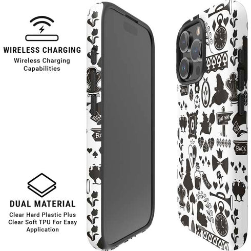 Disney Alice in Wonderland (animated) Silhouette Pattern iPhone 16 Pro Magsafe Impact Case