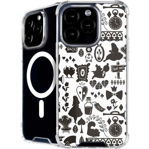 Disney Alice in Wonderland (animated) Silhouette Pattern iPhone 16 Pro Max MagSafe Case