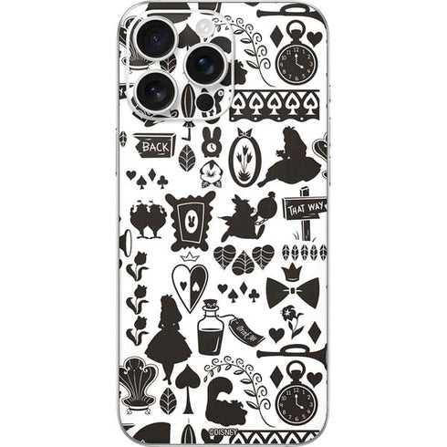 Disney Alice in Wonderland (animated) Silhouette Pattern iPhone 16 Pro Max Skin