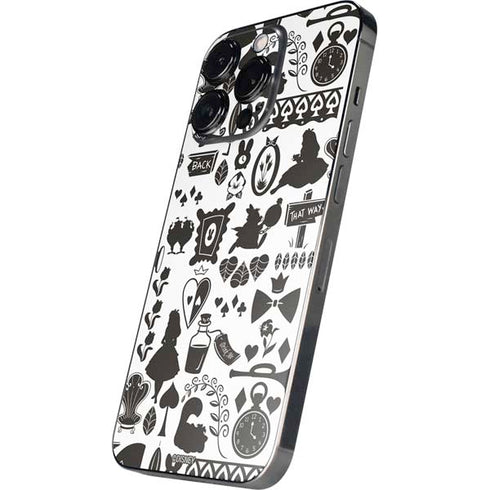 Disney Alice in Wonderland (animated) Silhouette Pattern iPhone 16 Pro Skin