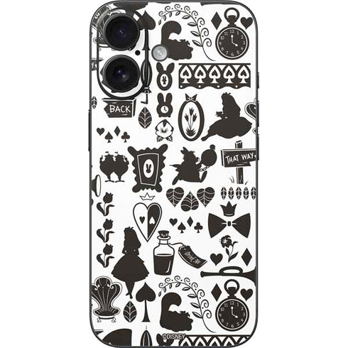 Disney Alice in Wonderland (animated) Silhouette Pattern iPhone 16 Skin