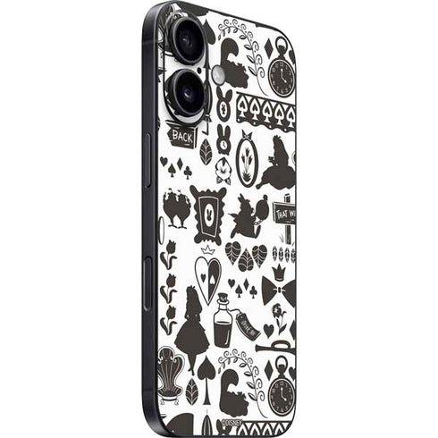 Disney Alice in Wonderland (animated) Silhouette Pattern iPhone 16 Skin