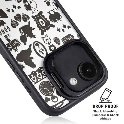 Disney Alice in Wonderland (animated) Silhouette Pattern iPhone 16e Kickstand Case