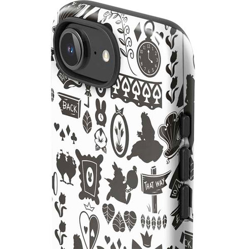 Disney Alice in Wonderland (animated) Silhouette Pattern iPhone 16e Impact Case