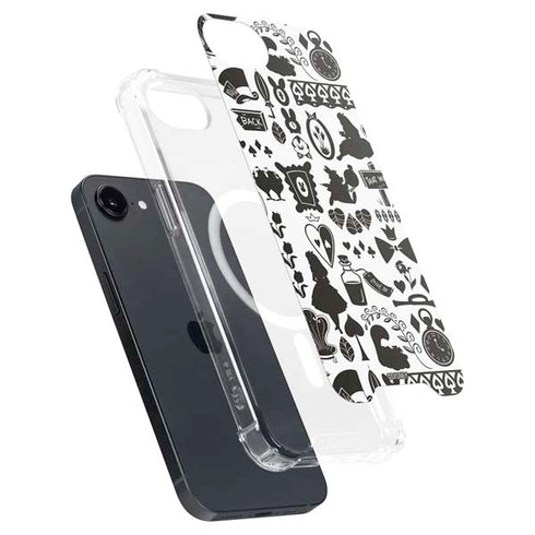 Disney Alice in Wonderland (animated) Silhouette Pattern iPhone 16e MagSafe Case
