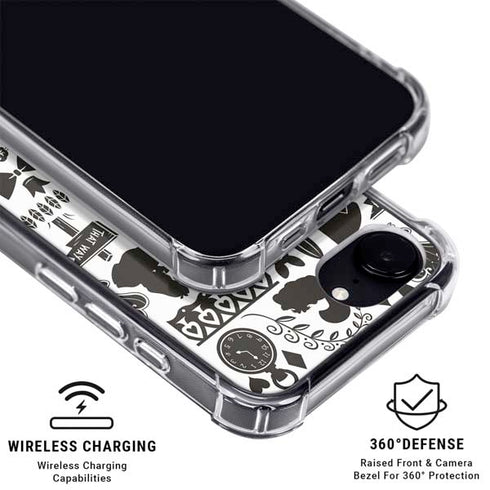 Disney Alice in Wonderland (animated) Silhouette Pattern iPhone 16e MagSafe Case