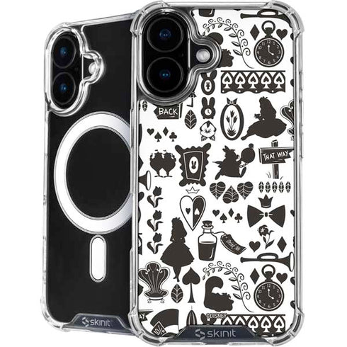 Disney Alice in Wonderland (animated) Silhouette Pattern iPhone 17 MagSafe Case