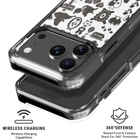 Disney Alice in Wonderland (animated) Silhouette Pattern iPhone 18 Pro Clear Case