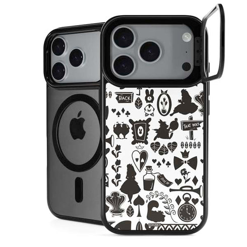 Disney Alice in Wonderland (animated) Silhouette Pattern iPhone 18 Pro Kickstand Case