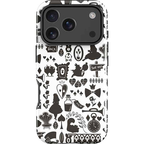 Disney Alice in Wonderland (animated) Silhouette Pattern iPhone 18 Pro Max Impact Case