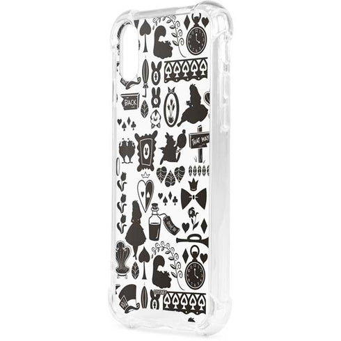 Disney Alice in Wonderland (animated) Silhouette Pattern iPhone XS Clear Case