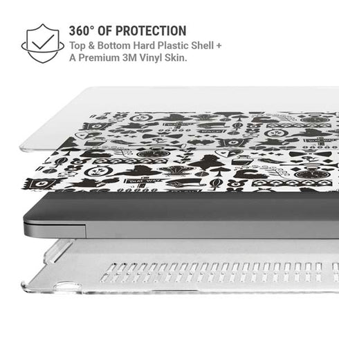 Disney Alice in Wonderland (animated) Silhouette Pattern MacBook Pro 14in (2021-24) Case plus Skin