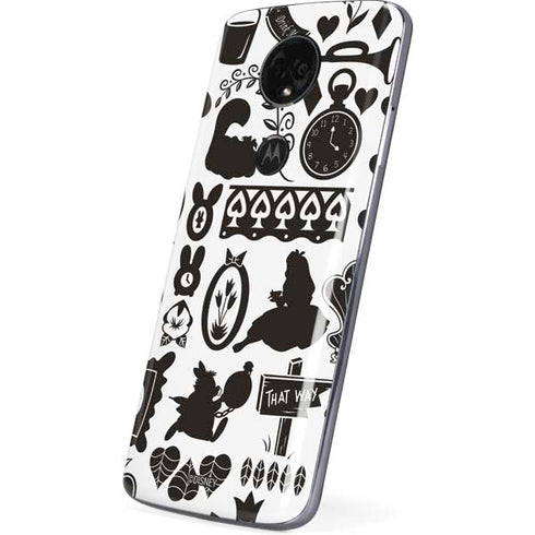 Disney Alice in Wonderland (animated) Silhouette Pattern Moto E5 Plus Skin