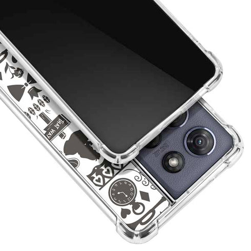 Disney Alice in Wonderland (animated) Silhouette Pattern Moto G 5G (2025) Clear Case