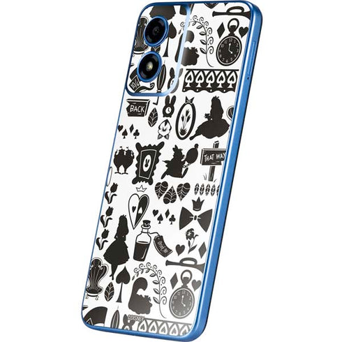 Disney Alice in Wonderland (animated) Silhouette Pattern Moto G Play 4G (2024) Skin