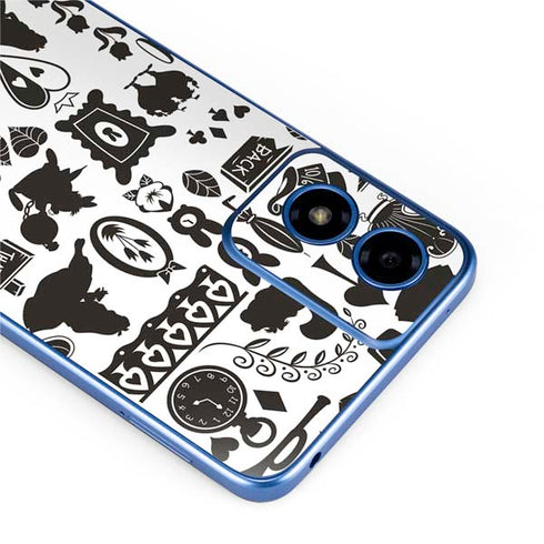 Disney Alice in Wonderland (animated) Silhouette Pattern Moto G Play 4G (2024) Skin