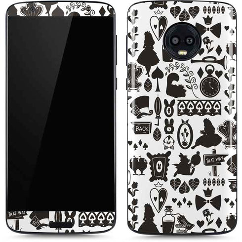 Disney Alice in Wonderland (animated) Silhouette Pattern Moto G6 Skin