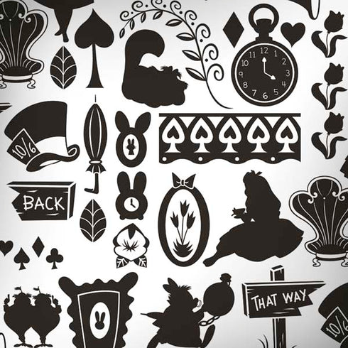 Disney Alice in Wonderland (animated) Silhouette Pattern Moto G6 Skin