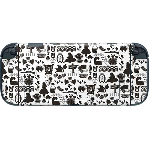 Disney Alice in Wonderland (animated) Silhouette Pattern Nintendo Switch 2 (2025) with Joy-Con Skin