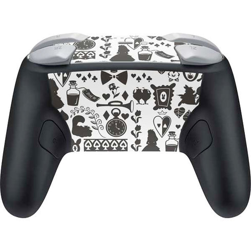 Disney Alice in Wonderland (animated) Silhouette Pattern Nintendo Switch 2 (2025) Pro Controller Skin