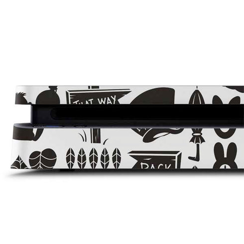 Disney Alice in Wonderland (animated) Silhouette Pattern PS4 Slim Skin