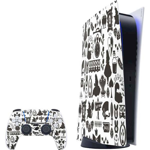Disney Alice in Wonderland (animated) Silhouette Pattern PlayStation PS5 Skins