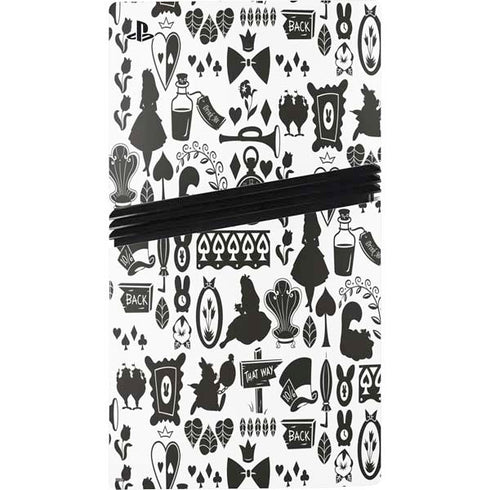 Disney Alice in Wonderland (animated) Silhouette Pattern PS5 Pro Bundle Skin