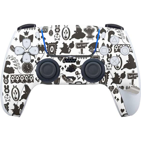 Disney Alice in Wonderland (animated) Silhouette Pattern PS5 Pro Bundle Skin