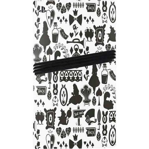 Disney Alice in Wonderland (animated) Silhouette Pattern PS5 Pro Console Skin