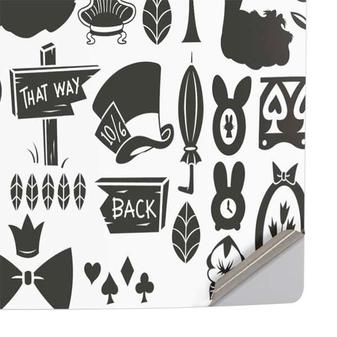 Disney Alice in Wonderland (animated) Silhouette Pattern PS5 Pro Console Skin
