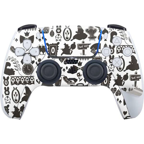 Disney Alice in Wonderland (animated) Silhouette Pattern PS5 Pro Disk Bundle Skin