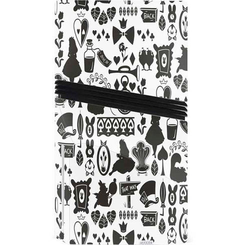 Disney Alice in Wonderland (animated) Silhouette Pattern PS5 Pro Disk Console Skin