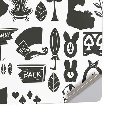Disney Alice in Wonderland (animated) Silhouette Pattern PS5 Pro Disk Console Skin