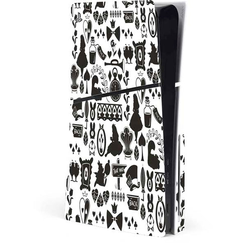 Disney Alice in Wonderland (animated) Silhouette Pattern PlayStation PS5 Skins
