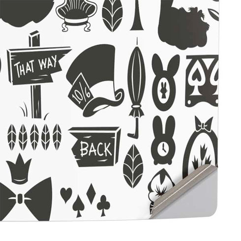 Disney Alice in Wonderland (animated) Silhouette Pattern PS5 Slim Digital Edition Console Skin