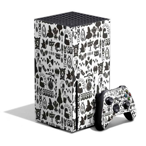 Disney Alice in Wonderland (animated) Silhouette Pattern Xbox Series X Skins