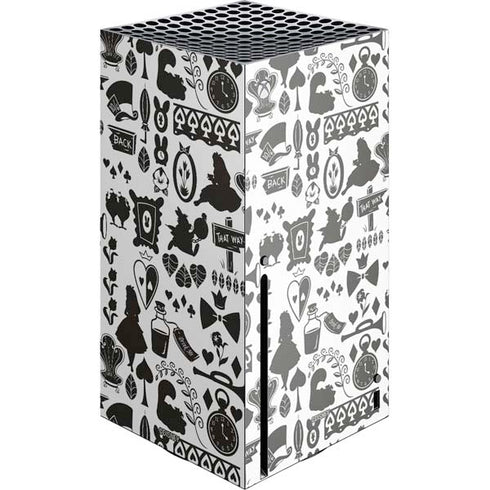 Disney Alice in Wonderland (animated) Silhouette Pattern Xbox Series X Skins