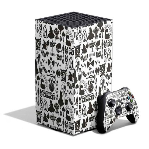 Disney Alice in Wonderland (animated) Silhouette Pattern XBox Series X Digital Edition Bundle Skin