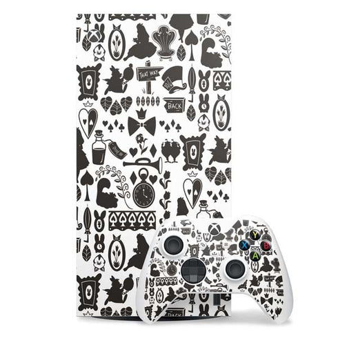 Disney Alice in Wonderland (animated) Silhouette Pattern Xbox Series X Skins