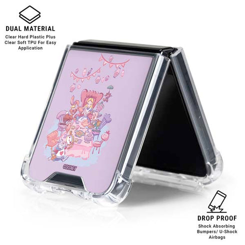 Disney Alice in Wonderland (animated) Mad Tea Party Galaxy Z Flip6 Clear Case