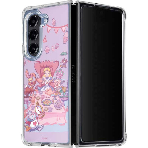 Disney Alice in Wonderland (animated) Mad Tea Party Galaxy Z Fold5 5G Clear Case