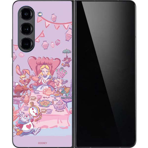 Disney Alice in Wonderland (animated) Mad Tea Party Galaxy Z Fold5 5G Skin