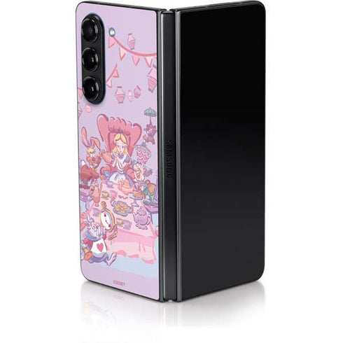 Disney Alice in Wonderland (animated) Mad Tea Party Galaxy Z Fold5 5G Skin