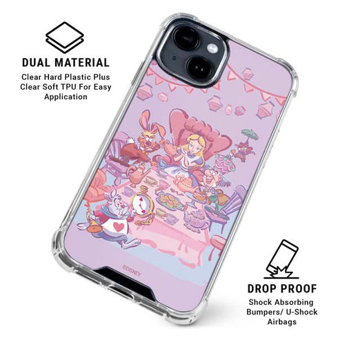 Disney Alice in Wonderland (animated) Mad Tea Party iPhone 15 Clear Case