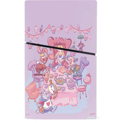 Disney Alice in Wonderland (animated) Mad Tea Party PS5 Slim Digital Edition Console Skin