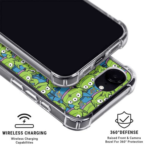 Disney Toy Story Alien Collage iPhone 16e Clear Case