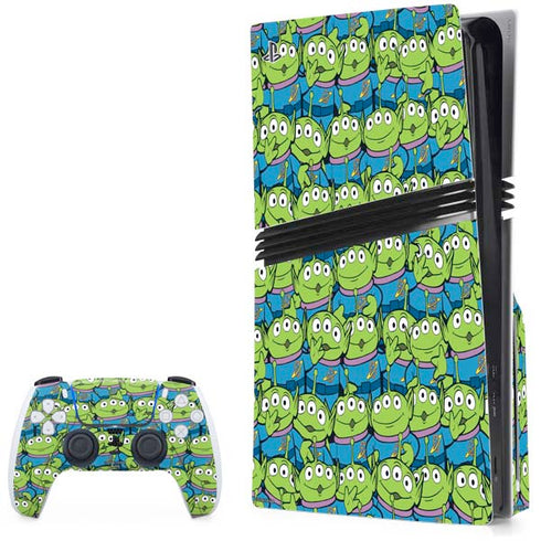 Disney Toy Story Alien Collage PS5 Pro Disk Bundle Skin