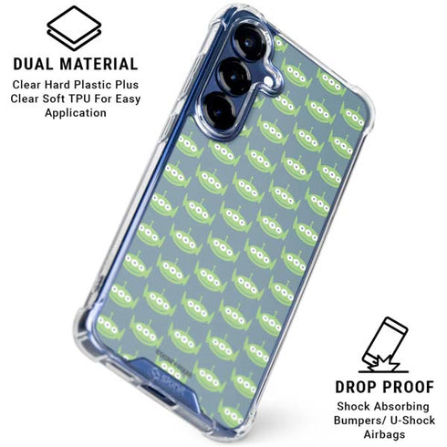 Disney Toy Story Alien Pattern Galaxy S25 Clear Case